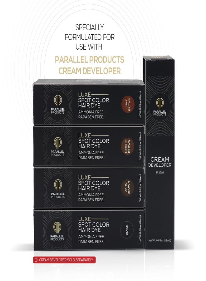 Parallel Products - Luxe Color (Medium Brown) - Cream Hair Dye - 25mL - Tint for Professional Spot Coloring - Covers Grey Hair - Root Touch-Up - Image 3